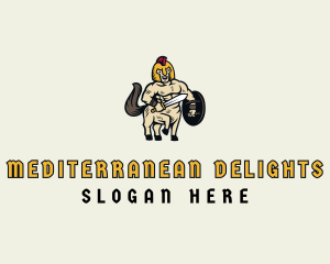 Mediterranean - Spartan Centaur Warrior logo design