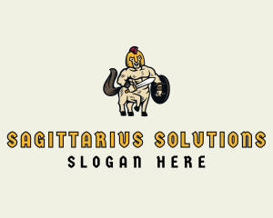 Sagittarius - Spartan Centaur Warrior logo design