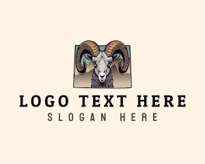 Map - Bighorn Sheep Colorado logo design