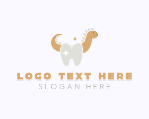 Pediatric - Dinosaur Tooth Orthodontist logo design