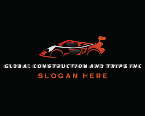 Red Racing Sports Car Logo