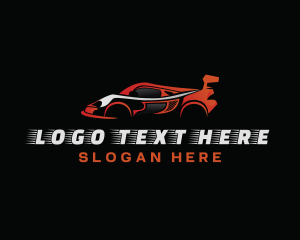 Trip - Red Racing Sports Car logo design