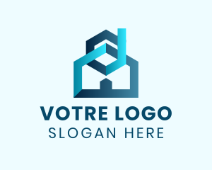 Blue Hexagon House Logo