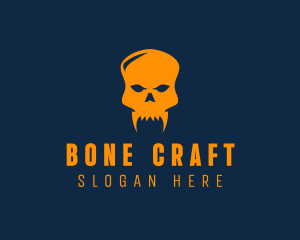 Skeleton - Fang Skull Skeleton logo design