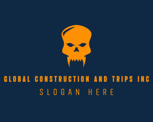 Team - Fang Skull Skeleton logo design