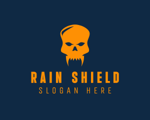 Fang Skull Skeleton logo design