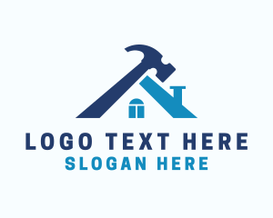 Residential - House Renovation Hammer logo design