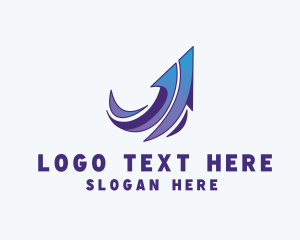 Locator - Express Arrow Send logo design