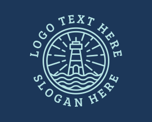 Coast - Ocean Light Tower logo design