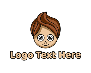 Hairdo - Stylish Cartoon Child Boy logo design