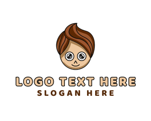 Young - Stylish Cartoon Boy logo design