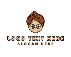 Haircut - Stylish Cartoon Boy logo design