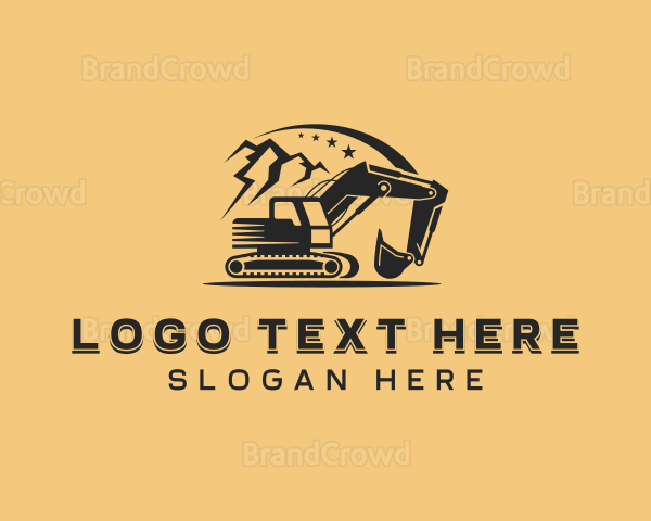 Mining Industrial Excavator Logo