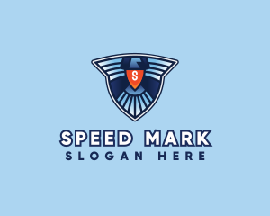 Shield Eagle Wings Security logo design