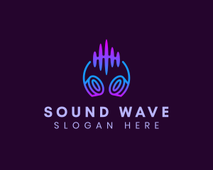 Headphone - Audio Wave Headphone logo design