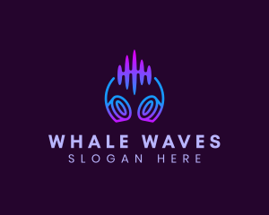 Audio Wave Headphone logo design