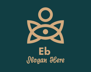 Meditation - Online Yoga Eye logo design