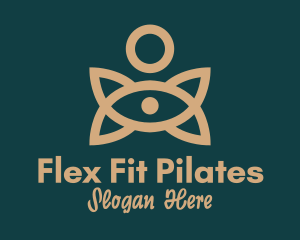 Pilates - Online Yoga Eye logo design