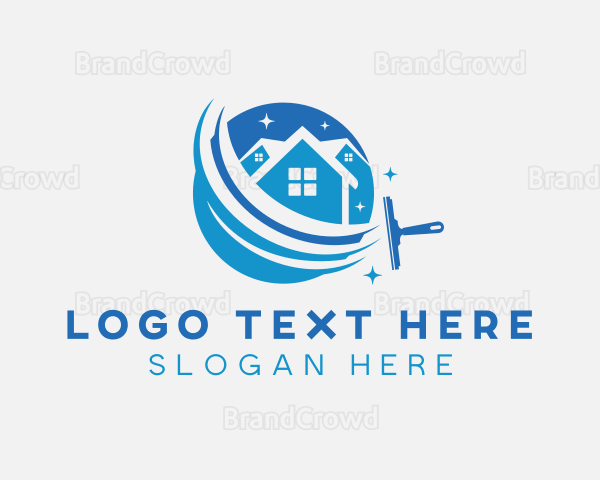 Home Cleaning Squeegee Logo