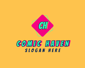 Retro Comic Brand logo design