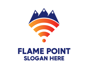 Hotspot - Mountain Wi-Fi logo design