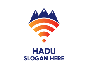 Travel - Mountain Wi-Fi logo design