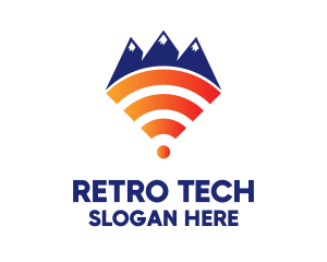 Analog - Mountain Wi-Fi logo design