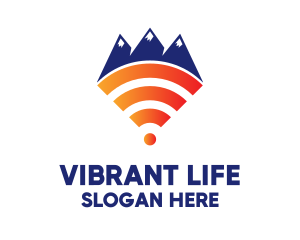Live - Mountain Wi-Fi logo design
