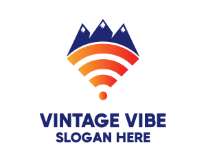 Analog - Mountain Wi-Fi logo design