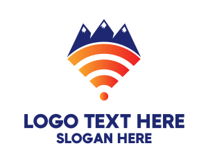 Live - Mountain Wi-Fi logo design