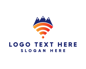 Outdoor - Mountain Wi-Fi logo design