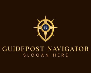 Navigator - Navigation Compass Pin logo design