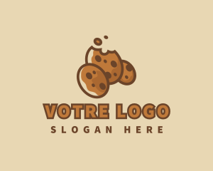 Heart Shape - Delicious Cookie Bite logo design