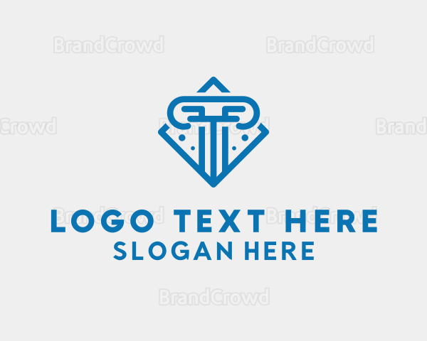 Simple Diamond Pillar Logo