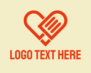 Lolly - Red Popsicle Heart logo design