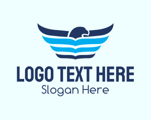 Winged - Winged Eagle Book logo design