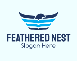 Winged Eagle Book logo design