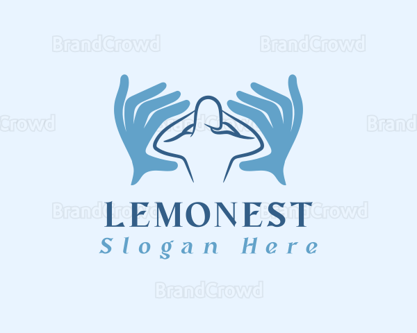 Blue Hands Massage Logo