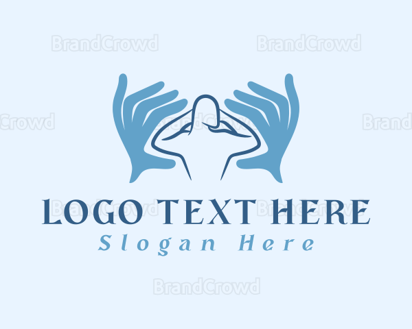 Blue Hands Massage Logo