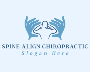 Blue Hands Massage logo design