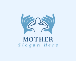 Aromatherapy - Blue Hands Massage logo design