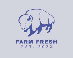 Farm Bison Livestock logo design