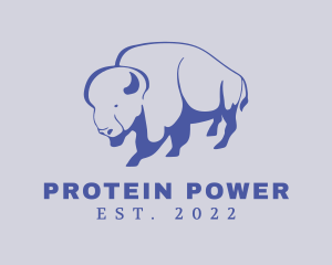 Protein - Farm Bison Livestock logo design