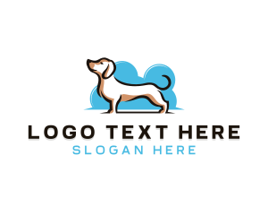Canine - Dachshund Pet Dog logo design