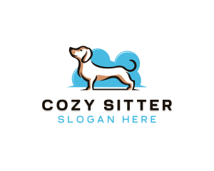 Dachshund Pet Dog logo design