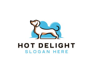 Dachshund Pet Dog logo design