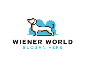 Dachshund Pet Dog logo design