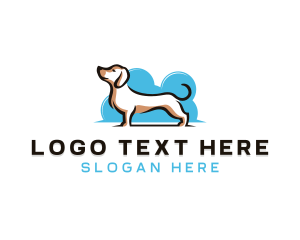 Veterinary - Dachshund Pet Dog logo design