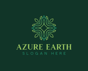 Eco Organic Wreath logo design