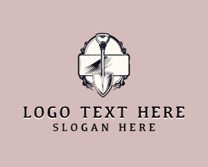 Gardening - Vintage Shovel Landscaping logo design